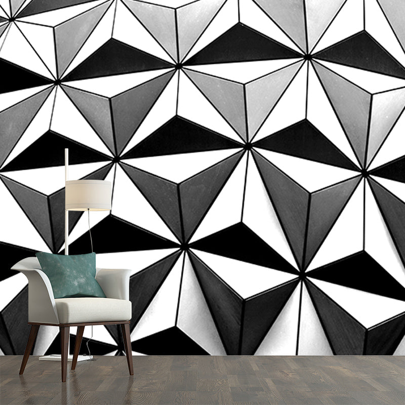 Illustration Geometry Simple Mural Wallpaper Moisture Resistant, Personalized Size