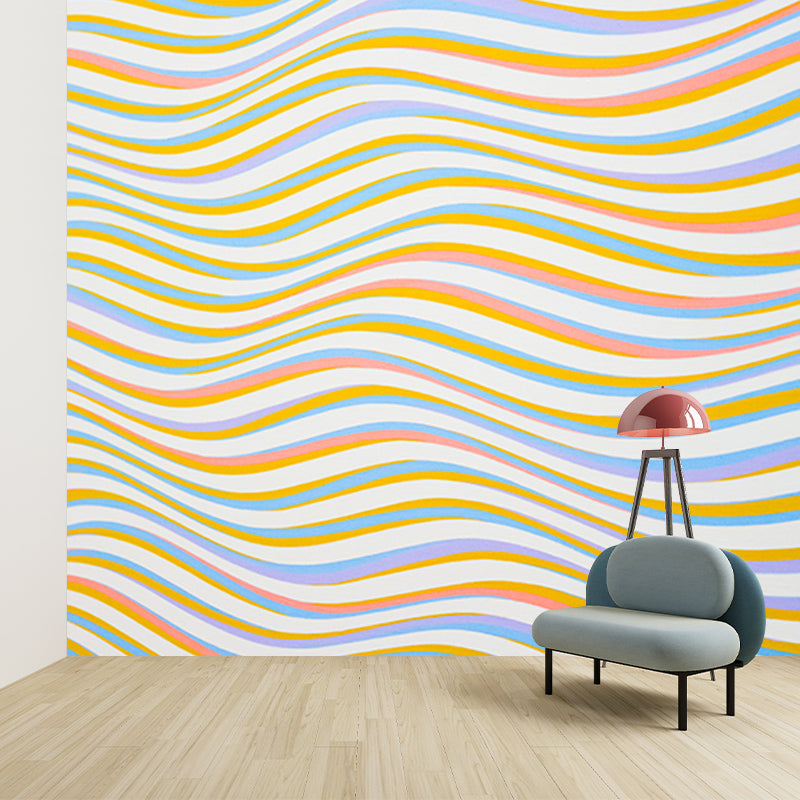 Illustration Geometry Simple Mural Wallpaper Moisture Resistant, Personalized Size