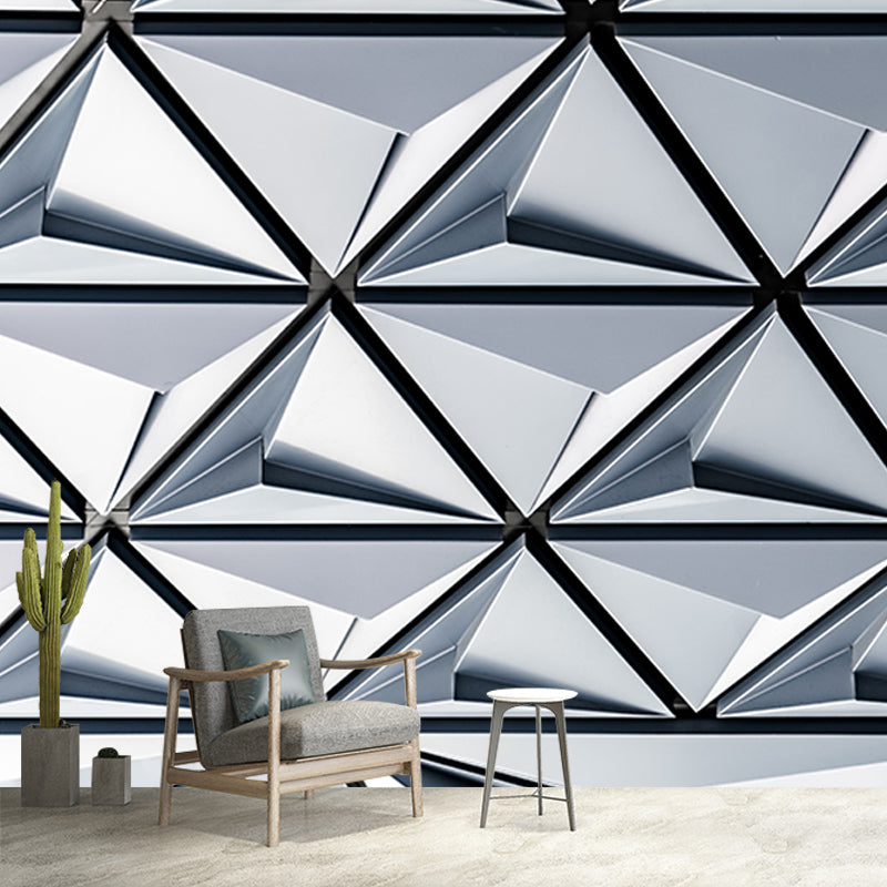 Geometry Wall Mural Decal for Meeting Room Stain Resistant, Personalized Size