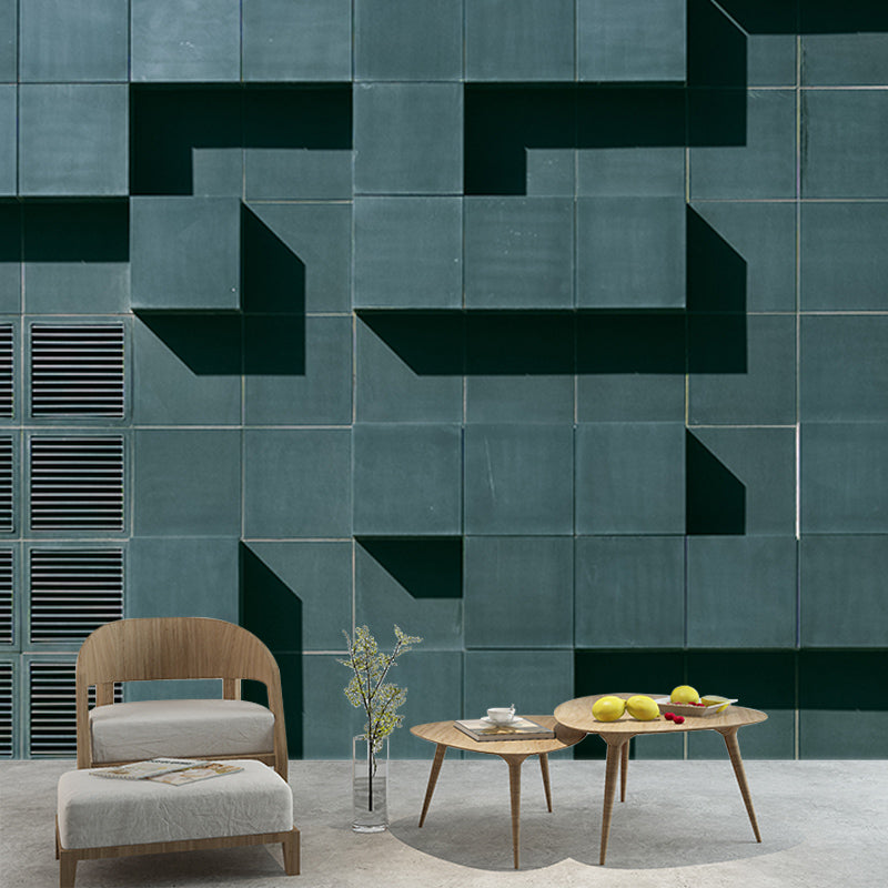 Geometry Wall Mural Decal for Meeting Room Stain Resistant, Personalized Size