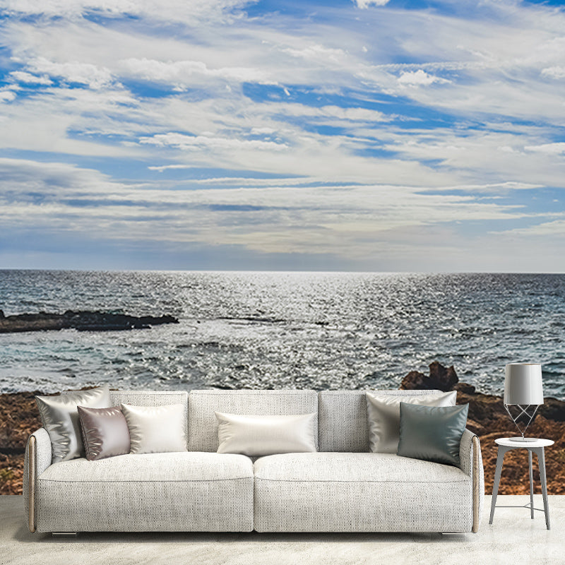 Tropical Beach Wallpaper Mural Water-Proof Living Room Wall Decoration