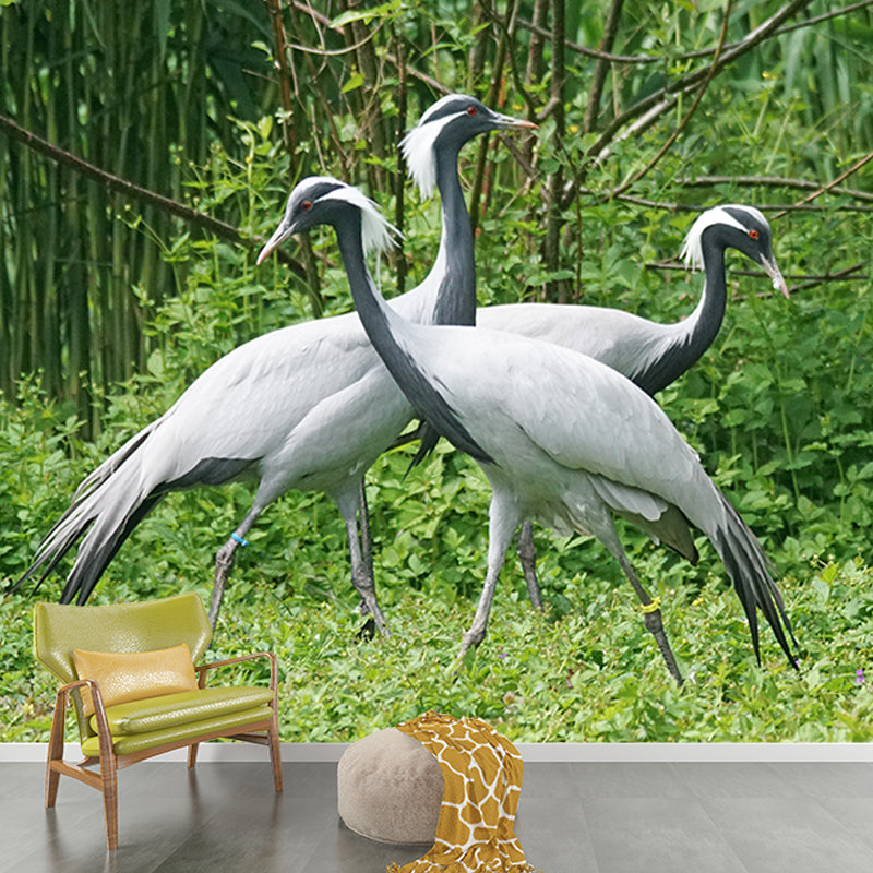 Crane Animal Modernism Wall Decor for Living Room Bedroom, Moisture Resistant