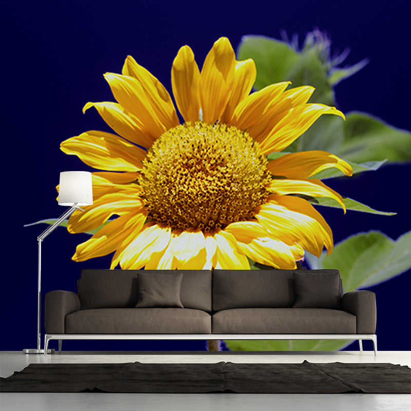 Sunflower Flower Mural Wallpaper for Bedroom Decorative Wall Art, Personalized Size