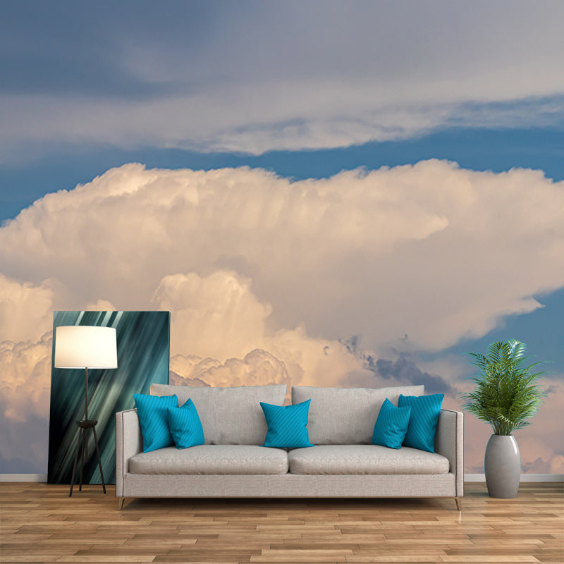 Sky Clouds View Mural Modern Dining Room Moisture Resistant Wall Decor