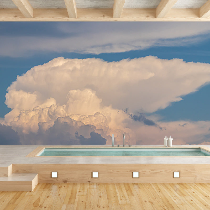 Sky Clouds View Mural Modern Dining Room Moisture Resistant Wall Decor