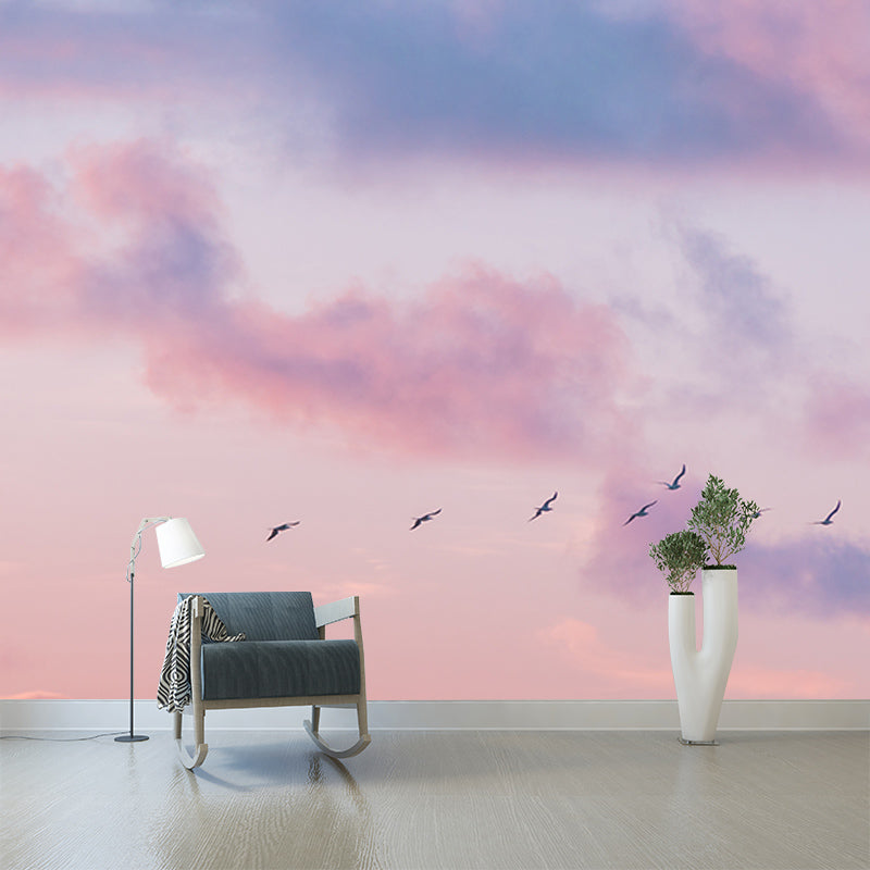 Simple Blue Sky Guest Room Home Decor Wall Mural Wallpaper, Moisture Resistant