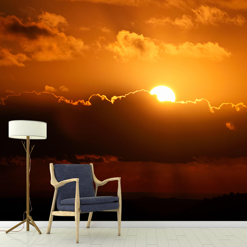 Mildew Resistant Mural Wallpaper Sky Landscapes Pattern for Wall Decor