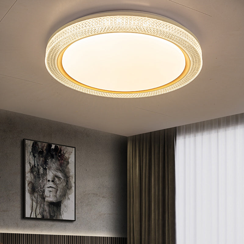 Plafonnier LED en cristal Simple et moderne, montage encastré en forme de géométrie en fer pour chambre à coucher