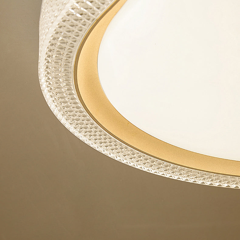 Plafonnier LED en cristal Simple et moderne, montage encastré en forme de géométrie en fer pour chambre à coucher