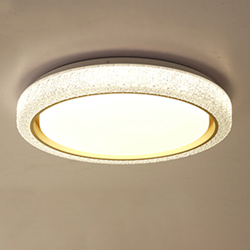Plafonnier LED en cristal Simple et moderne, montage encastré en forme de géométrie en fer pour chambre à coucher