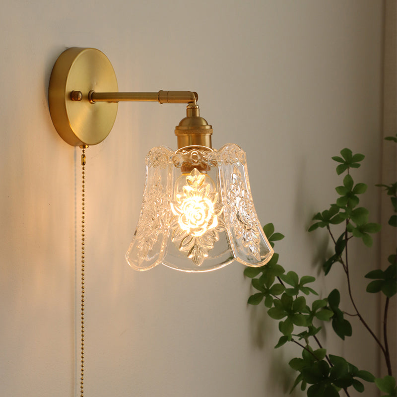 Lampada da parete geometrica in stile industriale vetro 1 a parete leggera illuminata