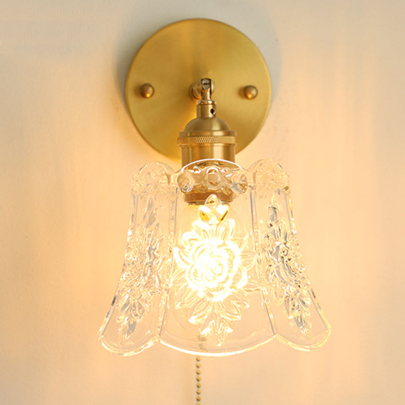 Lampada da parete geometrica in stile industriale vetro 1 a parete leggera illuminata