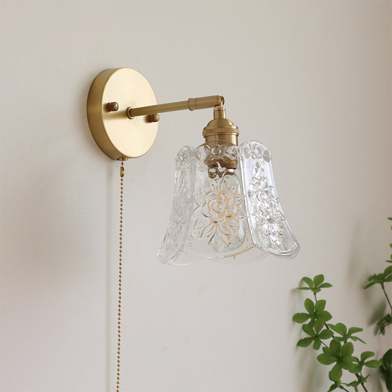 Lampada da parete geometrica in stile industriale vetro 1 a parete leggera illuminata