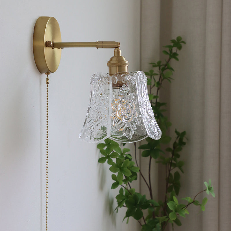 Lampada da parete geometrica in stile industriale vetro 1 a parete leggera illuminata