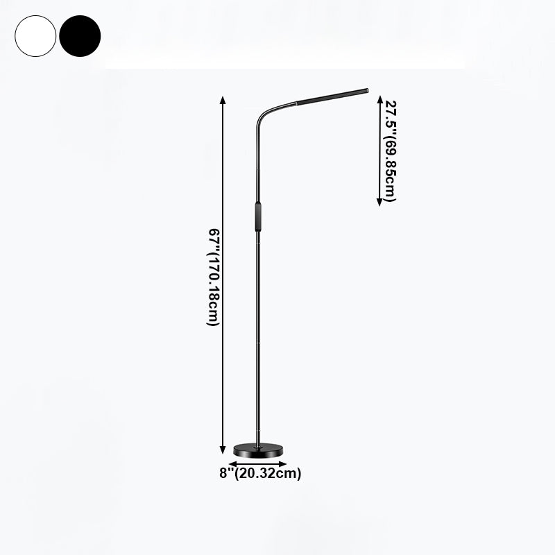 1 Light Linear Floor Lamps Modern Metal Standard Lamps for Living Room