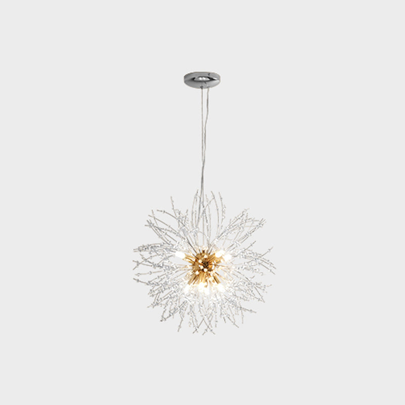 Modern Metal Chandelier Light Fixtures Dandelion Multi-Head Suspension Pendant Lamps