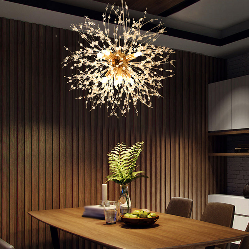 Lámparas de lámparas de araña de metal modernas Dandelion Multi-head Suspension Lamps