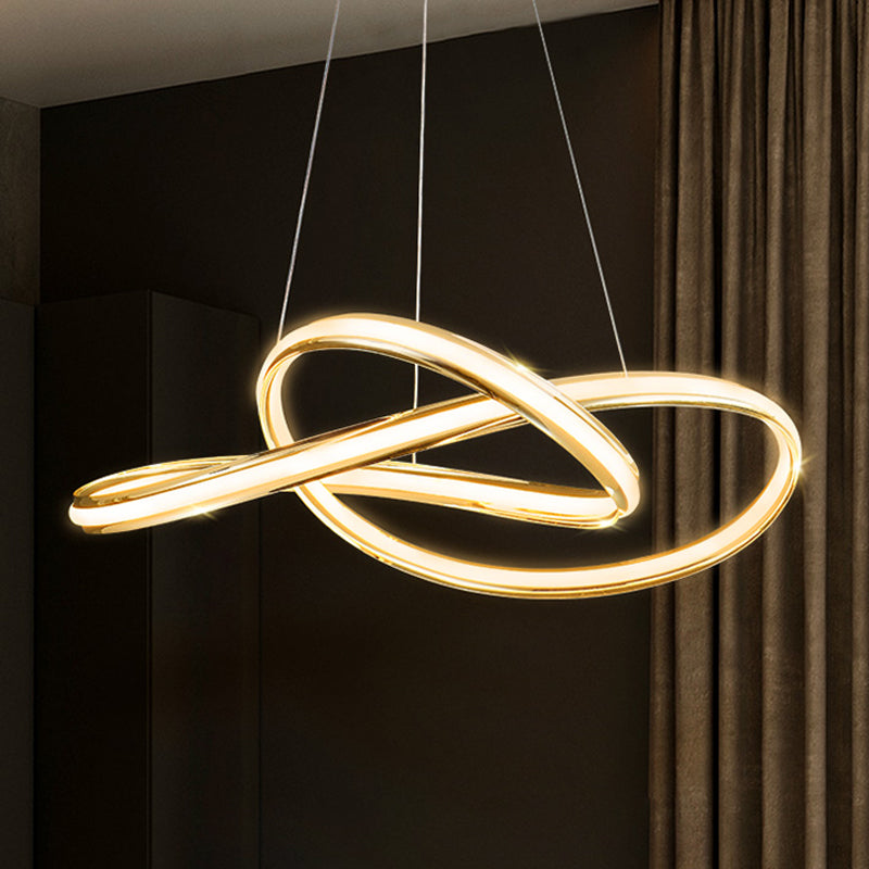 Lámparas de lámparas de lámpara de metal modernas Twist Lámparas colgantes de suspensión de 1 luces