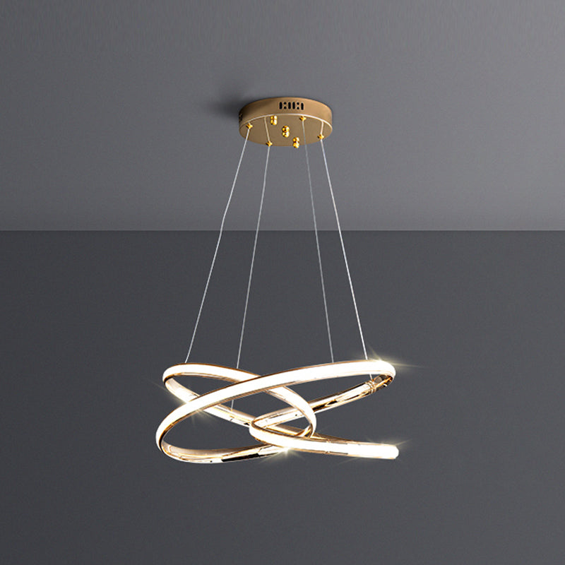 Lámparas de lámparas de lámpara de metal modernas Twist Lámparas colgantes de suspensión de 1 luces