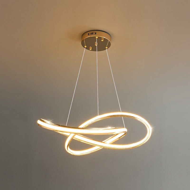 Lámparas de lámparas de lámpara de metal modernas Twist Lámparas colgantes de suspensión de 1 luces