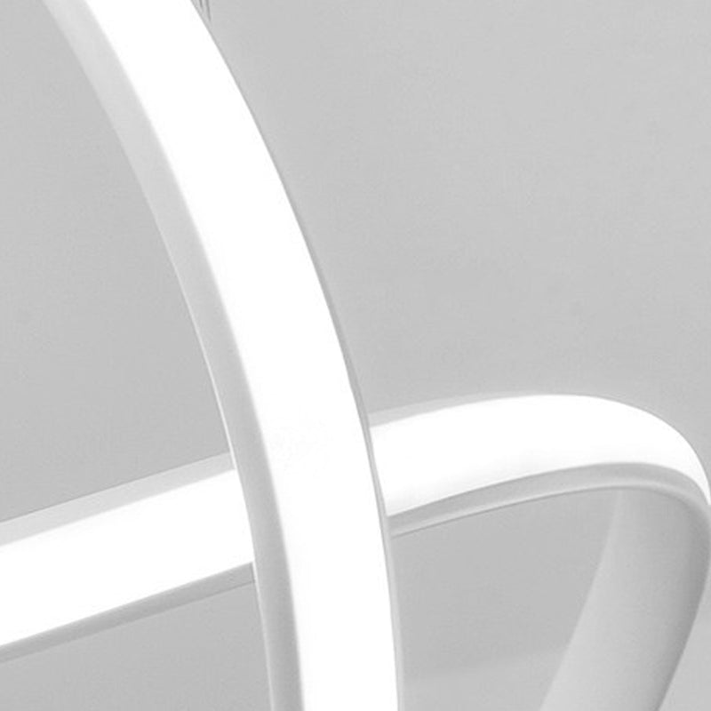 Linear Shape Chandelier Lamp Modern 1 Light LED Hanging Light for Bedroom