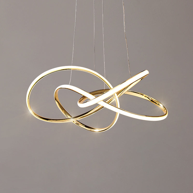 Modern Chandelier Light Fixtures Twist 1-Light Suspension Pendant Lamps for Living Room