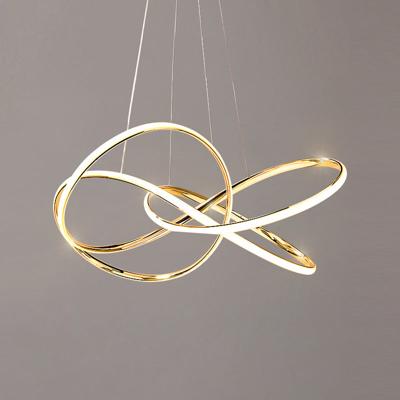 Modern Chandelier Light Fixtures Twist 1-Light Suspension Pendant Lamps for Living Room
