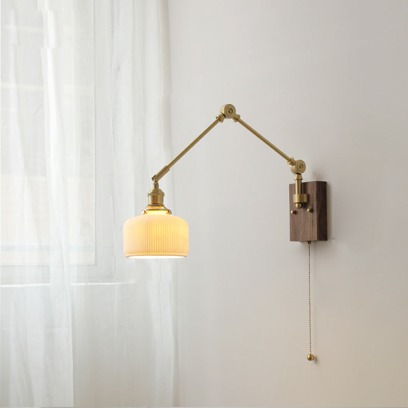 Sitting Room One Head Wall Sconce Contemporary Ceramic Wall Mounted Light Fixture