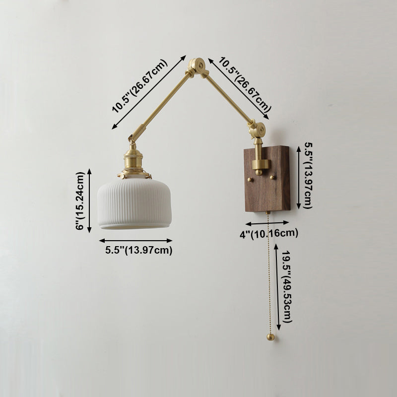 Sitting Room One Head Wall Sconce Contemporary Ceramic Wall Mounted Light Fixture