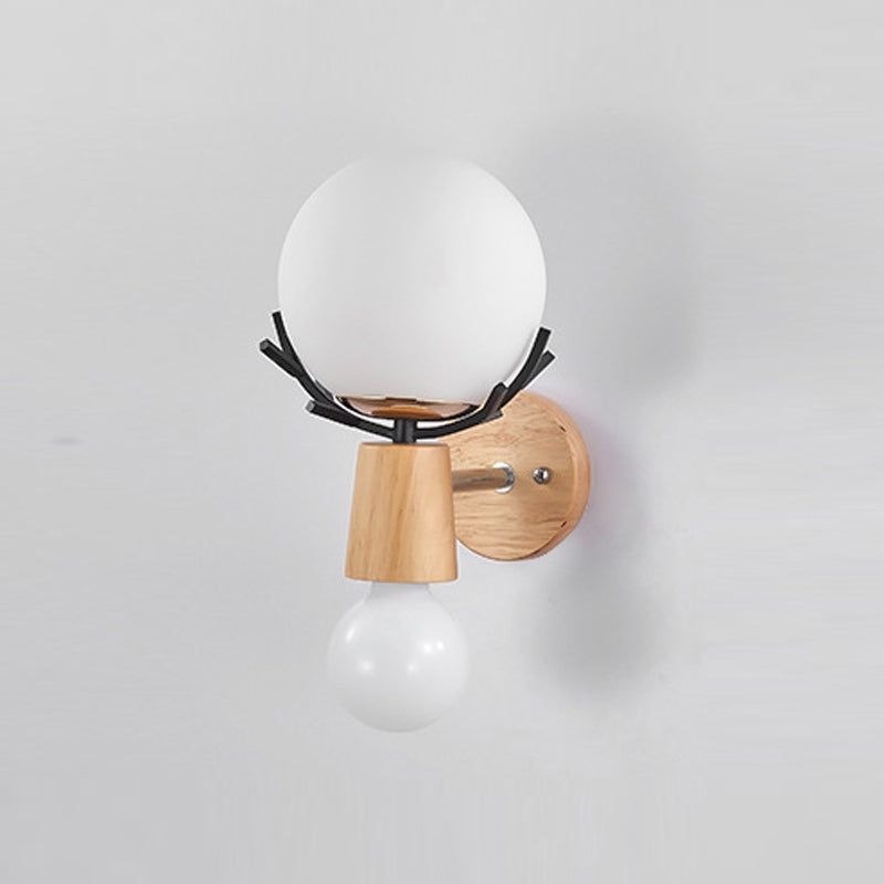 Simple Log Wall Disponce Un bulbo Luz de la pared moderna de la pared para sala de estar