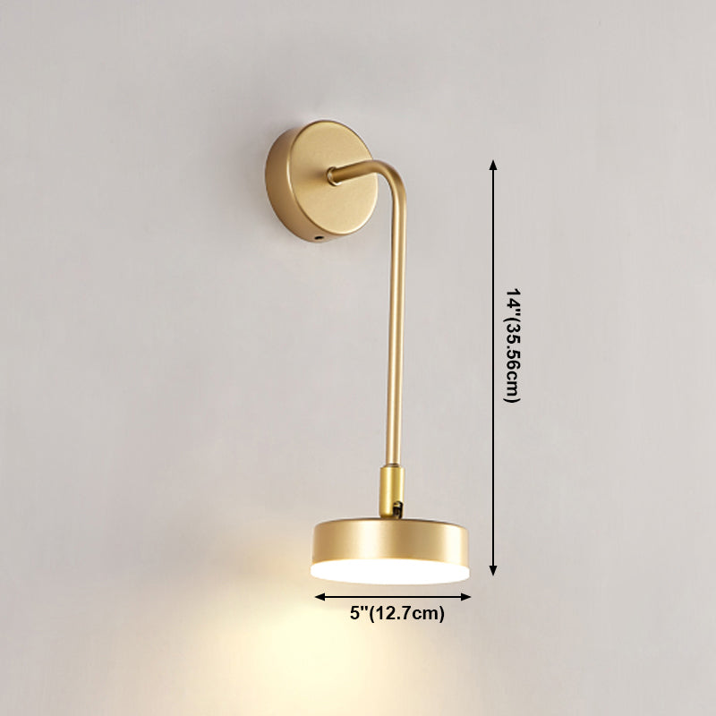 Iluminación simple montada en la pared lámpara de apliques de pared de metal de estilo de metal moderno