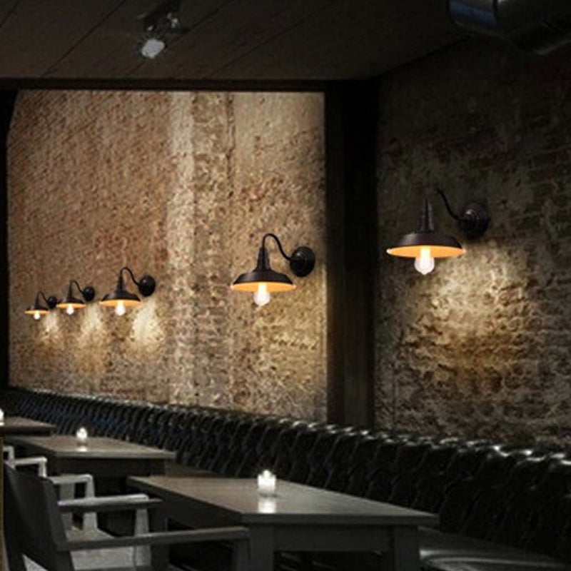 Lampada a muro di applione da parete in stile industriale a sparo da parete in metallo lampada montata