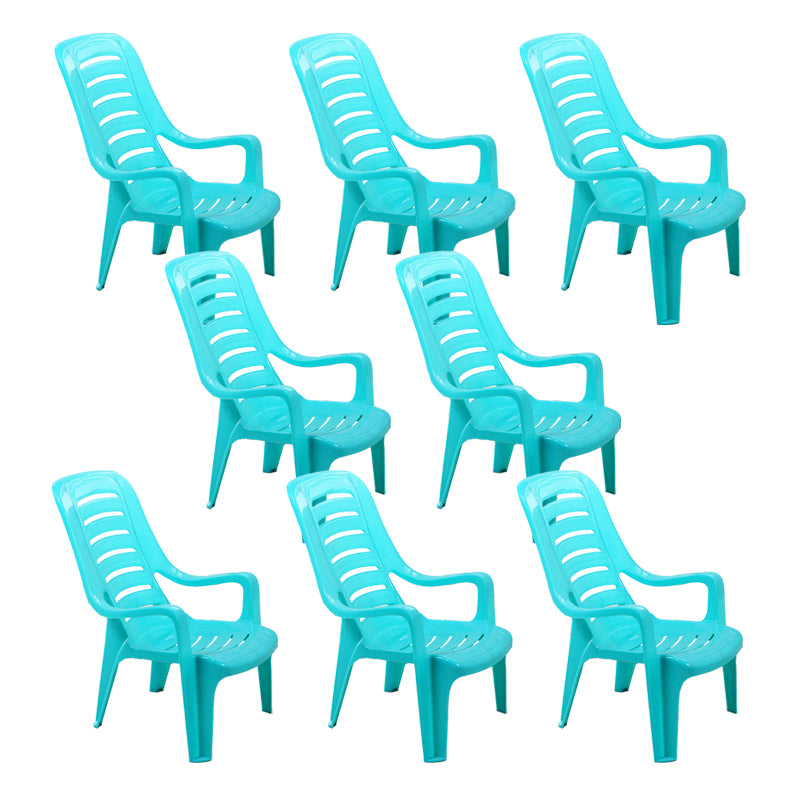 Fauteuils de salle à manger en plastique d'intérieur modernes, fauteuils de salle à manger empilables avec échelle arrière