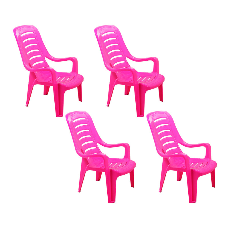 Fauteuils de salle à manger en plastique d'intérieur modernes, fauteuils de salle à manger empilables avec échelle arrière