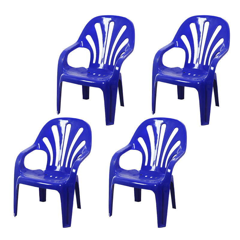 Modern Plastic Dining Arm Chairs Indoor Stackable Windsor Dining Armchair