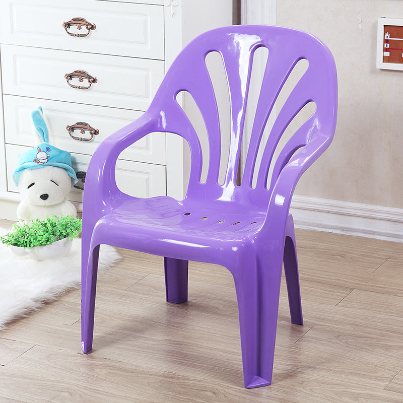Modern Plastic Dining Arm Chairs Indoor Stackable Windsor Dining Armchair