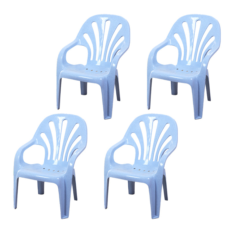 Modern Plastic Dining Arm Chairs Indoor Stackable Windsor Dining Armchair