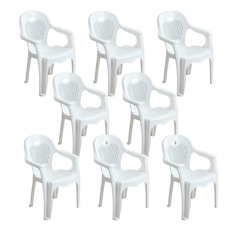 El plástico interior moderno que cena el brazo preside Windsor apilable que cena los sillones