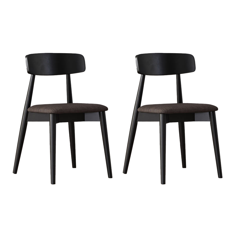 Scandinavian Style Wood Dining Chair Open Back Dining Side Chair (Set of 2)