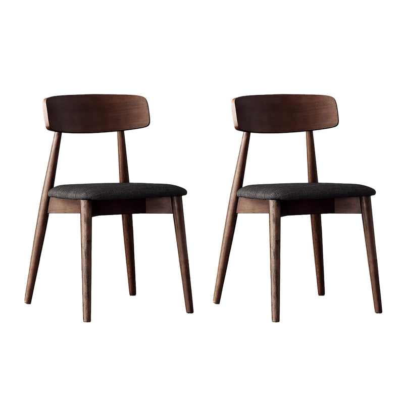 Scandinavian Style Wood Dining Chair Open Back Dining Side Chair (Set of 2)