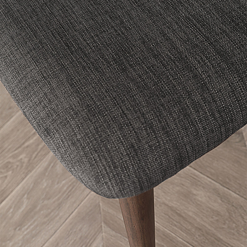 Silla de comedor de madera estilo escandinavo, silla auxiliar de comedor con respaldo abierto (juego de 2)