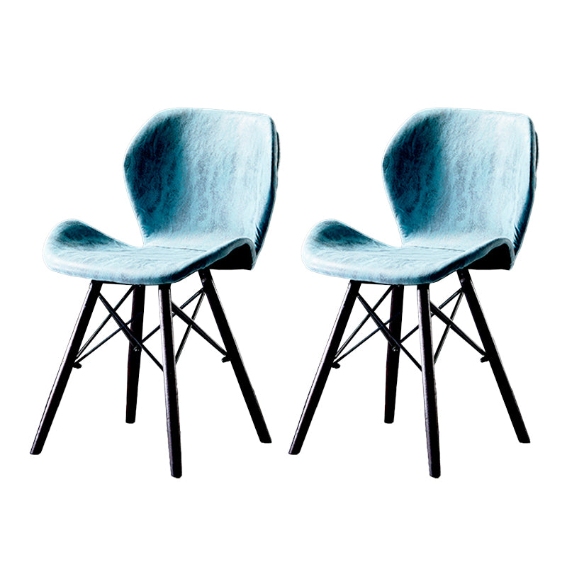 Silla lateral industrial interior Wingback Silla tapizada de madera del comedor