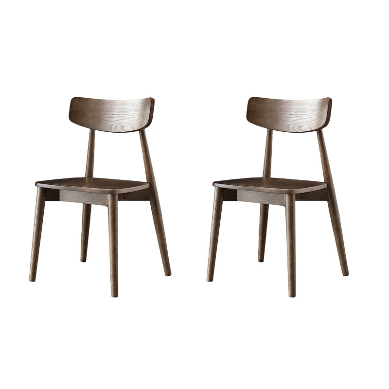 Hedendaagse houten eetkamerstoel Open Back Dining Side Chair (set van 2)