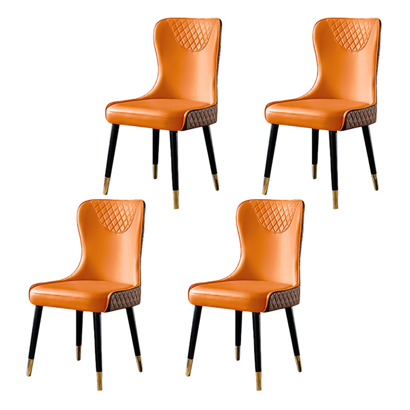 Sillas de comedor de cuero de PU de estilo contemporáneo Silla con respaldo tapizado para cocina