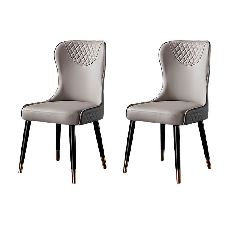 Sillas de comedor de cuero de PU de estilo contemporáneo Silla con respaldo tapizado para cocina