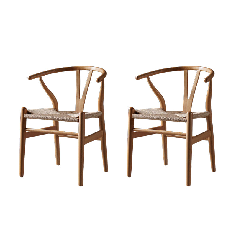 Silla de comedor de madera de estilo escandinavo Silla Wishbone con brazo