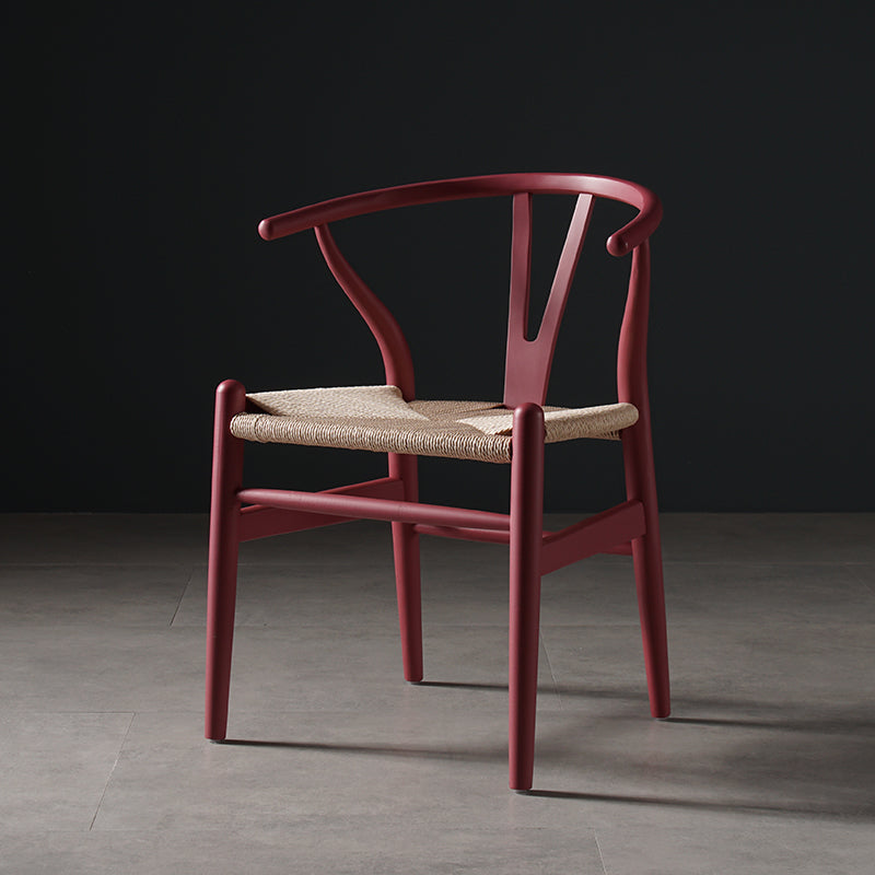 Silla de comedor de madera de estilo escandinavo Silla Wishbone con brazo