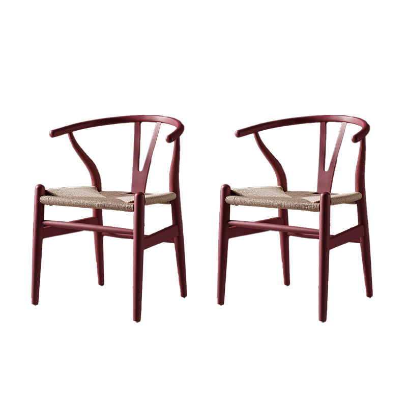 Silla de comedor de madera de estilo escandinavo Silla Wishbone con brazo