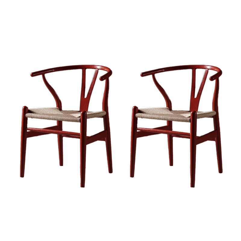 Silla de comedor de madera de estilo escandinavo Silla Wishbone con brazo