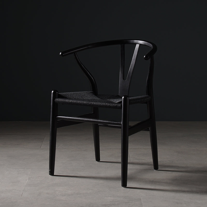 Silla de comedor de madera de estilo escandinavo Silla Wishbone con brazo